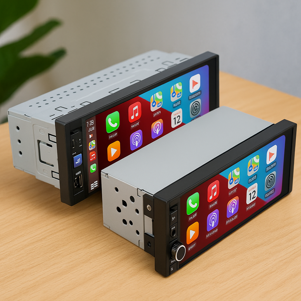 AURARIDE Single DIN apple carplay stereo port