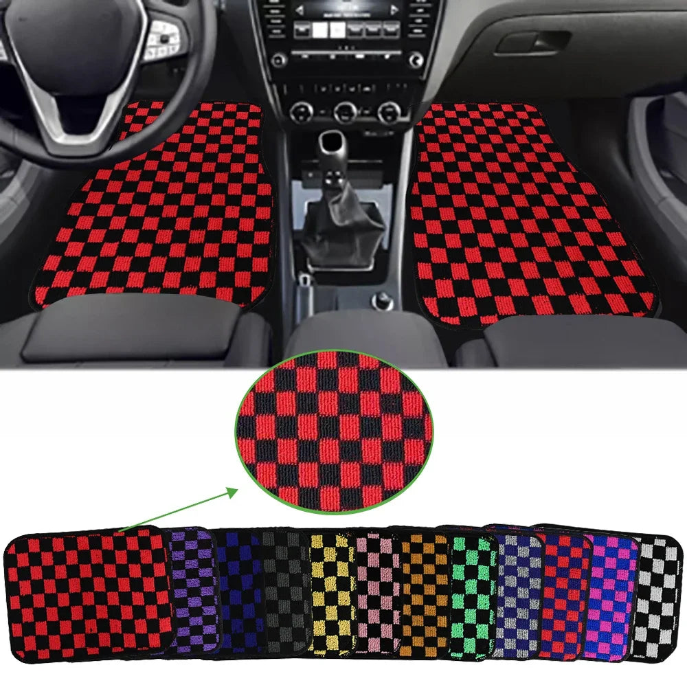 AURARIDE checkered floor mats