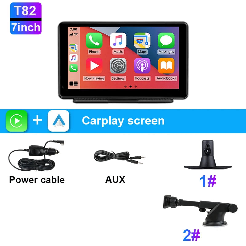 AuraRide 10” CarPlay Smart Screen – Wireless Multimedia Display
