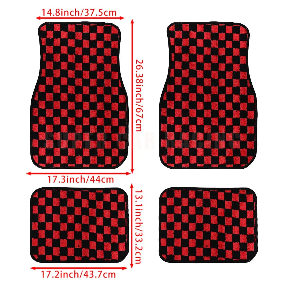 AURARIDE checkered floor mats