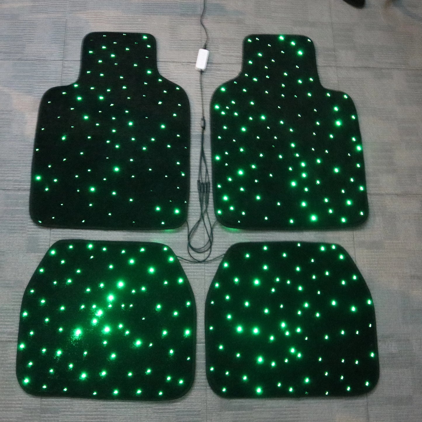 Fiber Optic Twinkle Stars Car Mats WaterProof Star Light Car LED Rugs With APP Remote Control Light Effect