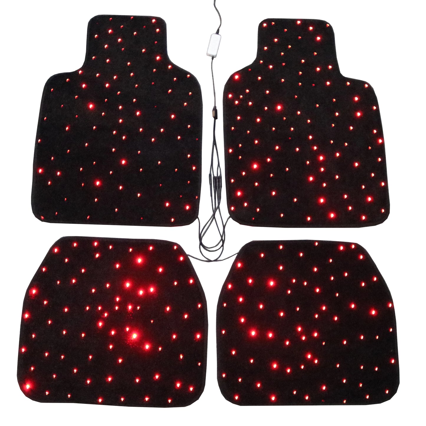 Fiber Optic Twinkle Stars Car Mats WaterProof Star Light Car LED Rugs With APP Remote Control Light Effect