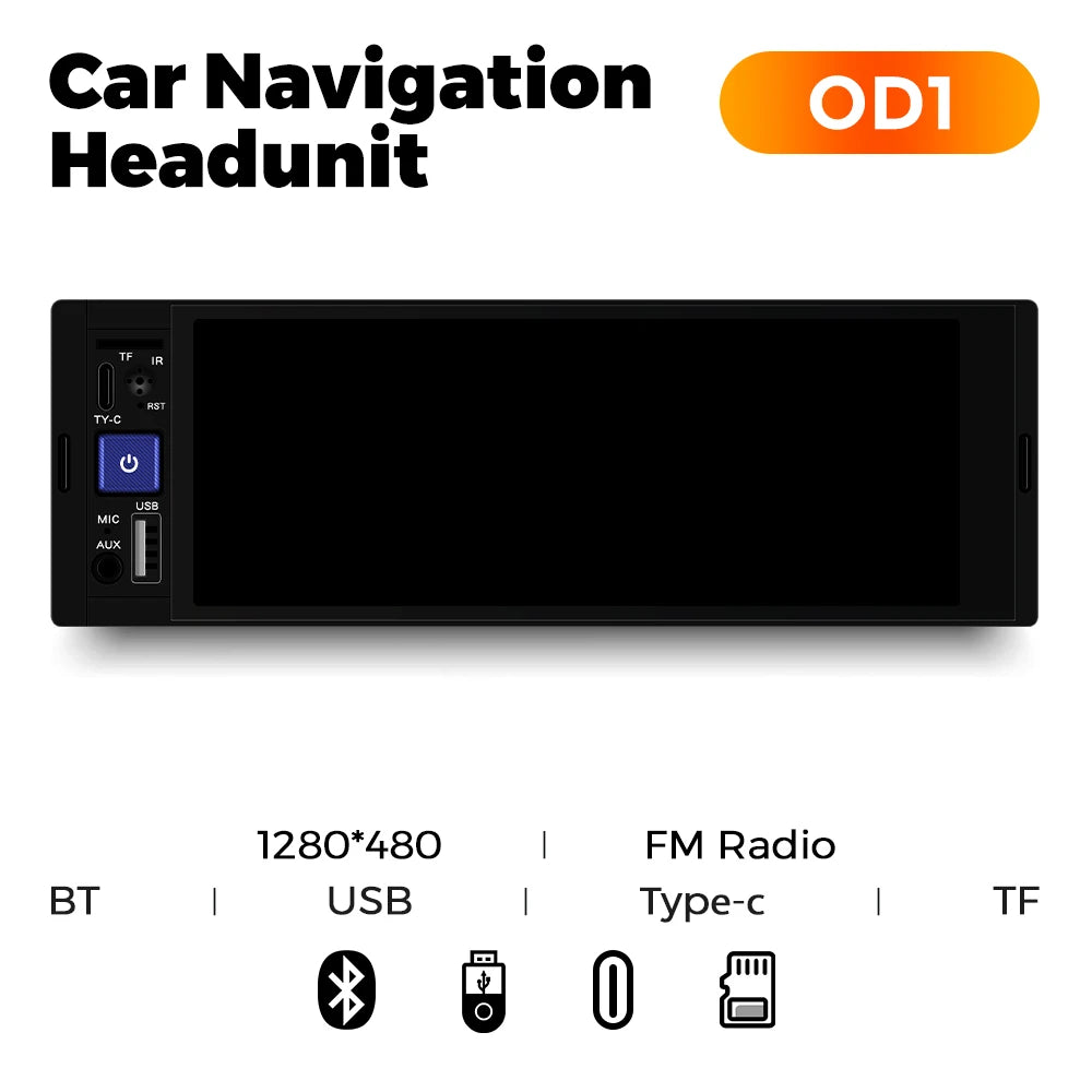 AURARIDE Single DIN apple carplay stereo port