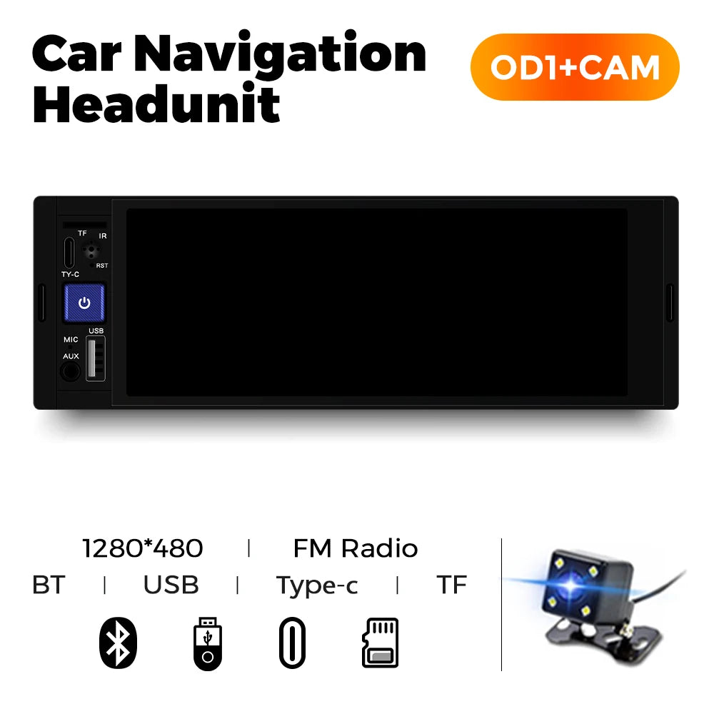 AURARIDE Single DIN apple carplay stereo port
