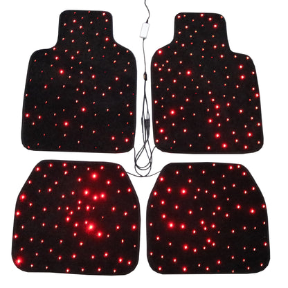 Fiber Optic Twinkle Stars Car Mats WaterProof Star Light Car LED Rugs With APP Remote Control Light Effect