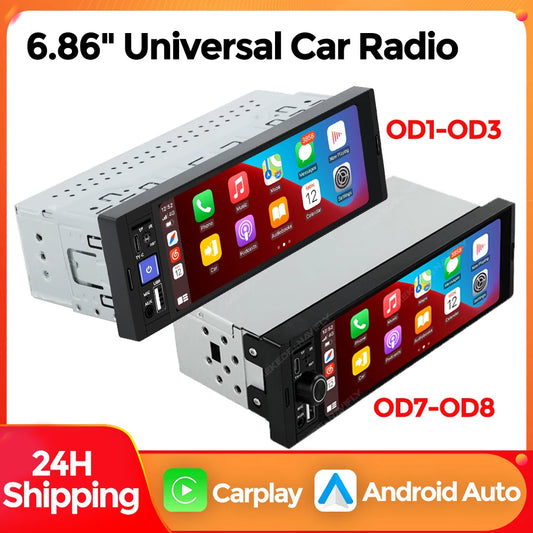 AURARIDE Single DIN apple carplay stereo port
