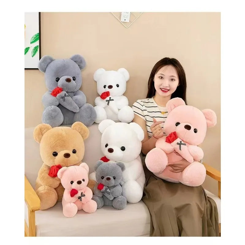 Valentine's Day gift hug rose bear hot plush doll children accompany Internet celebrities hot models